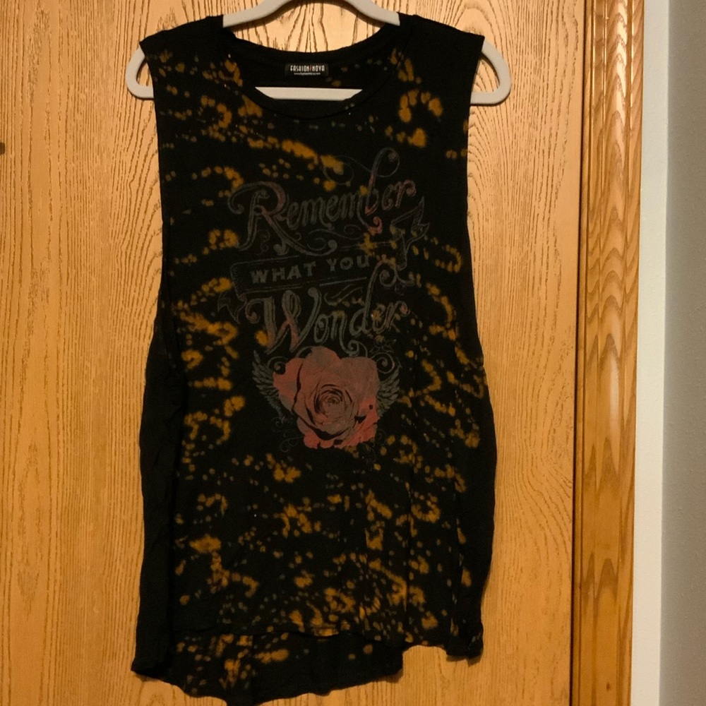 NWOT Fashion nova acid wash tank top size 3x